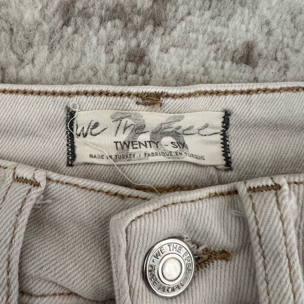 Cream high waisted Free People jeans